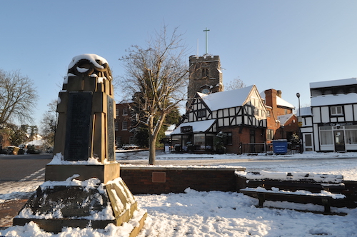 Pinner in the snow