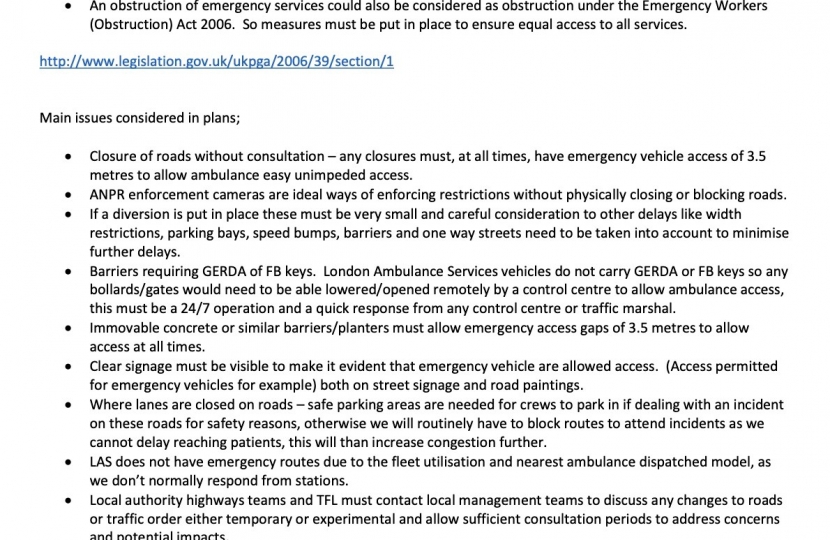 Letter from the Ambulance Service to Harrow council pg 3