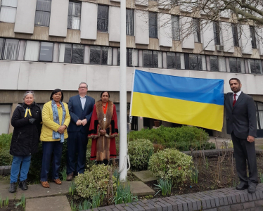 Ukrainian Flag Raising Ceremony